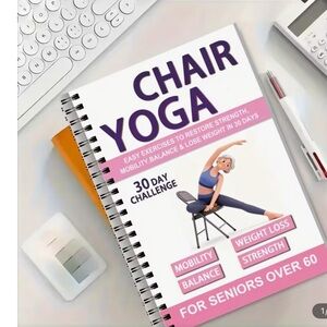 🪑 Chair Yoga 40 Page Guide for Seniors Over 60 With Illustrations❗️🪑